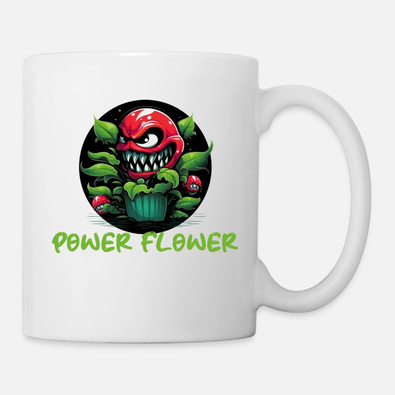 Power Flower Pflanze - Tasse - Weiß