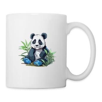 Panda Buntes Aquarell Cartoon Kawaii Tier - Tasse - Weiß - Rechts
