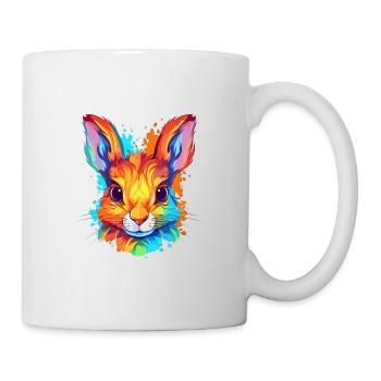 Eichhörnchen buntes Aquarell Cartoon Kawaii Tier - Tasse - Weiß - Rechts
