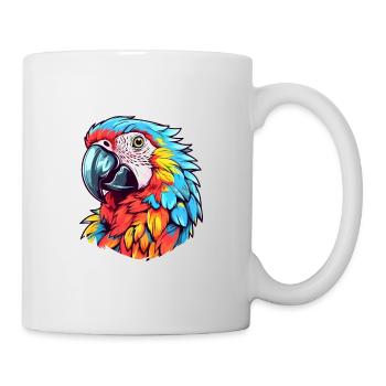 Parrot Colorful Watercolor Cartoon Kawaii Animal - Mug - white - Right