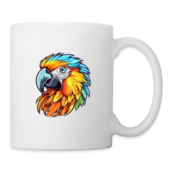 Parrot Colorful Watercolor Cartoon Kawaii Animal - Mug - white - Right