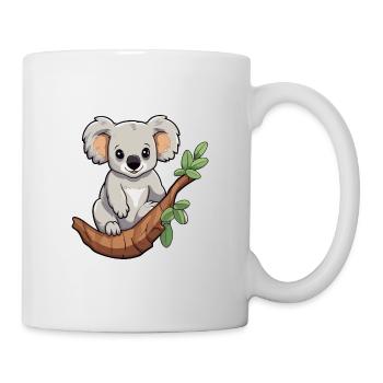 Koala Niedliche Karikatur Kawaii Aquarell Tier Haustier - Tasse - Weiß - Rechts