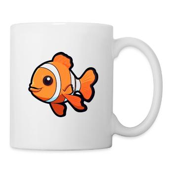 Poisson-clown mignon dessin animé kawaii aquarelle Animal Pe - Mug blanc - blanc - Droite