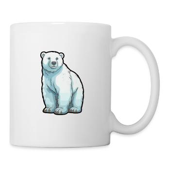 Ours polaire mignon dessin animé kawaii aquarelle Animal P - Mug blanc - blanc - Droite