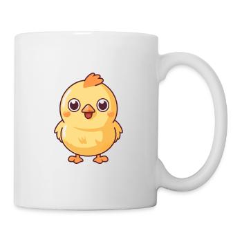 Poule mignon dessin animé kawaii aquarelle animal animal de compagnie - Mug blanc - blanc - Droite
