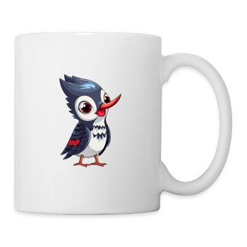 Specht Niedliche Karikatur Kawaii Aquarell Tier P - Tasse - Weiß - Rechts