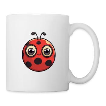 Ladybug Cute Cartoon Kawaii Watercolor Animal Pet - Mug - white - Right