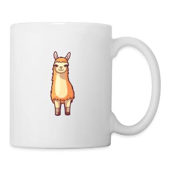 Llama Cute Cartoon Kawaii Watercolor Animal Pet - Mug - white - Right