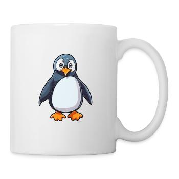 Pinguin Niedliche Karikatur Kawaii Aquarell Tier Haustier - Tasse - Weiß - Rechts