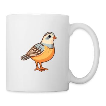 Perdrix mignon dessin animé kawaii aquarelle Animal Pe - Mug blanc - blanc - Droite