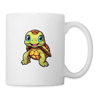 Turtle Cute Cartoon Kawaii Watercolor Animal Pet - Mug - white - Right