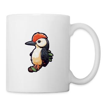 Specht Niedliche Karikatur Kawaii Aquarell Tier P - Tasse - Weiß - Rechts