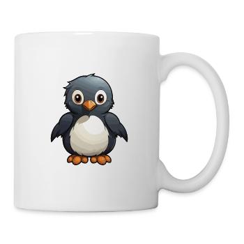 Pinguin Niedliche Karikatur Kawaii Aquarell Tier Haustier - Tasse - Weiß - Rechts
