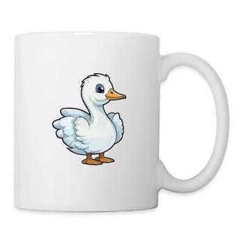 Goose Cute Cartoon Kawaii Watercolor Animal Pet - Mug - white - Right