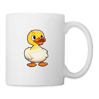 Canard mignon dessin animé kawaii aquarelle animal animal de compagnie - Mug blanc - blanc - Droite