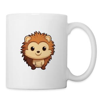 Igel Niedliche Karikatur Kawaii Aquarell Tier Haustier - Tasse - Weiß - Rechts