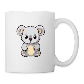 Koala Niedliche Karikatur Kawaii Aquarell Tier Haustier - Tasse - Weiß - Rechts