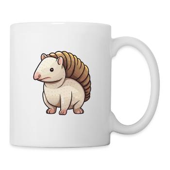 Armadillo Cute Cartoon Kawaii Watercolor Animal Pe - Mug - white - Right