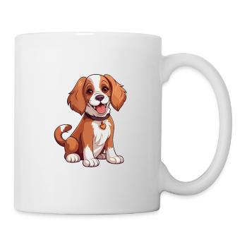 Welsh Springer Épagneul Chien Mignon Dessin Animé Kawaii Wat - Mug blanc - blanc - Droite