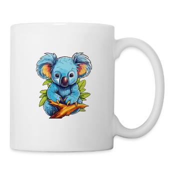 Koala Buntes Aquarell Cartoon Kawaii Tier - Tasse - Weiß - Rechts