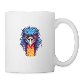 Emu Colorful Watercolor Cartoon Kawaii Animal - Mug - white - Right