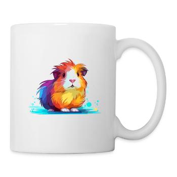 Cochon d’Inde Aquarelle Colorée Dessin Animé Kawaii Anim - Mug blanc - blanc - Droite