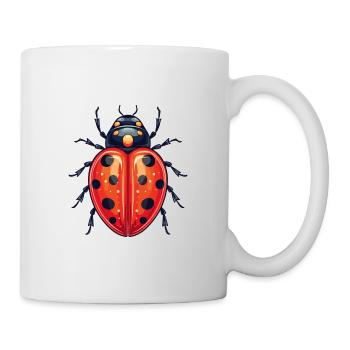 Ladybug Colorful Watercolor Cartoon Kawaii Animal - Mug - white - Right
