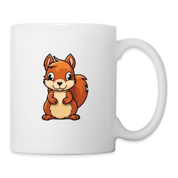 Squirrel Cute Cartoon Kawaii Watercolor Animal Pet - Mug - white - Right