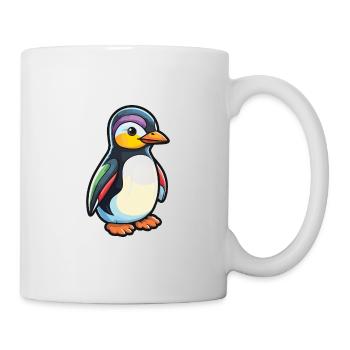 Pinguin Niedliche Karikatur Kawaii Aquarell Tier Haustier - Tasse - Weiß - Rechts