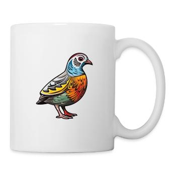 Perdrix mignon dessin animé kawaii aquarelle Animal Pe - Mug blanc - blanc - Droite