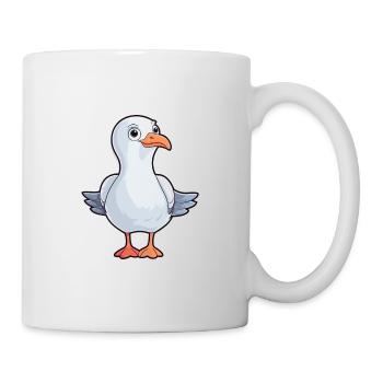 Seagull Cute Cartoon Kawaii Watercolor Animal Pet - Mug - white - Right