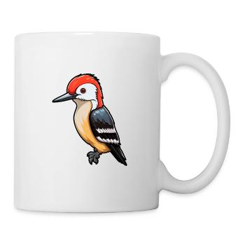Specht Niedliche Karikatur Kawaii Aquarell Tier P - Tasse - Weiß - Rechts