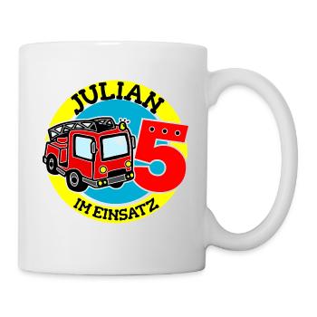 Name Julian 5. Geburtstag Personalisiert - Tasse - Weiß - Rechts