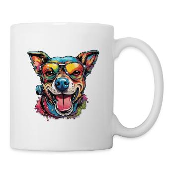 Chien / Animal / Animal de compagnie / Patte / Nez poilu / Wauwau - Mug blanc - blanc - Droite
