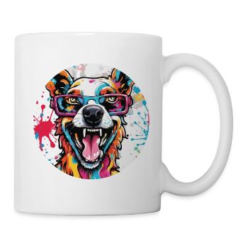 Chien / Animal / Animal de compagnie / Patte / Nez poilu / Wauwau - Mug blanc - blanc - Droite