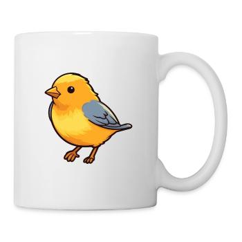 Canary Bird Cute Cartoon Kawaii Watercolor Animal - Mug - white - Right