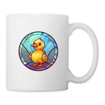 Baby Chick Stained Glass Colorful Cartoon Kawaii A - Mug - white - Right