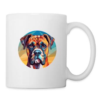 Boxer Hund Buntes Glas Bunte Karikatur Kawaii An - Tasse - Weiß - Rechts