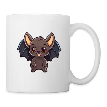 Fledermaus niedliche Karikatur Kawaii Aquarell Tier Haustier - Tasse - Weiß - Rechts