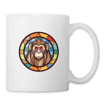 Pavian Bunte Karikatur Kawaii Anima - Tasse - Weiß - Rechts