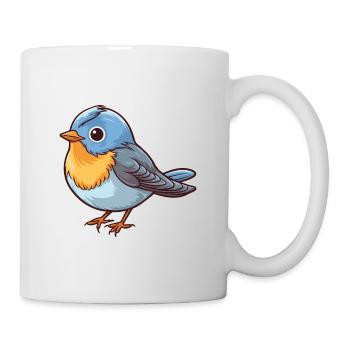 Bird Cute Cartoon Kawaii Watercolor Animal Pet - Mug - white - Right