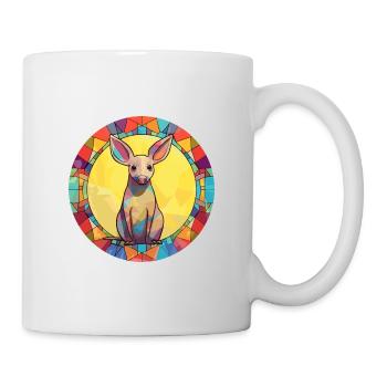 Aardvark Stained Glass Colorful Cartoon Kawaii Ani - Mug - white - Right