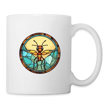 Ameisen-Buntglas-Cartoon-Kawaii-Tier - Tasse - Weiß - Rechts