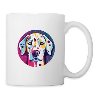 Dalmatinischer Hund Bunte Karikatur Kawai - Tasse - Weiß - Rechts