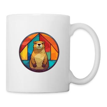 Und täglich grüßt Murmeltier Bunte Karikatur Kawaii An - Tasse - Weiß - Rechts