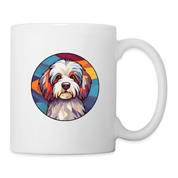 Havaneser Hund Bunte Karikatur Kawaii - Tasse - Weiß - Rechts