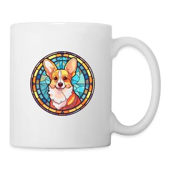Corgi Hund Buntes Glas Bunte Karikatur Kawaii An - Tasse - Weiß - Rechts
