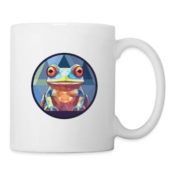 Grenouille vitrail coloré dessin animé Kawaii Animal - Mug blanc - blanc - Droite