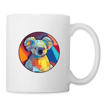 Koala vitrail coloré dessin animé Kawaii Animal - Mug blanc - blanc - Droite