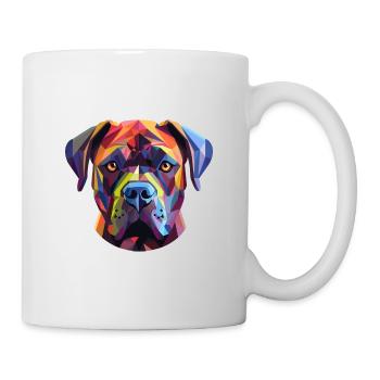 Cane Corso chien vitrail coloré dessin animé Kawa - Mug blanc - blanc - Droite
